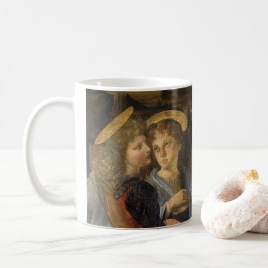 Mug Les Anges du Baptême du Christ de Léonard de Vinci (Avec donut)