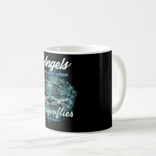 Mug Les Anges Sont Proches Quand Les libellules Appara (Devant droit)