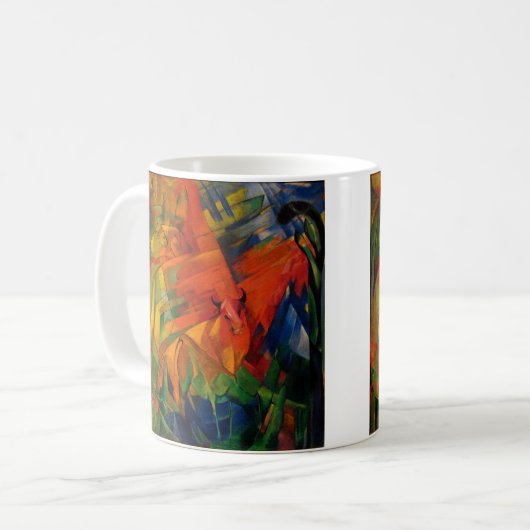 Mug Les animaux dans un paysage par Franz Marc (Devant gauche)