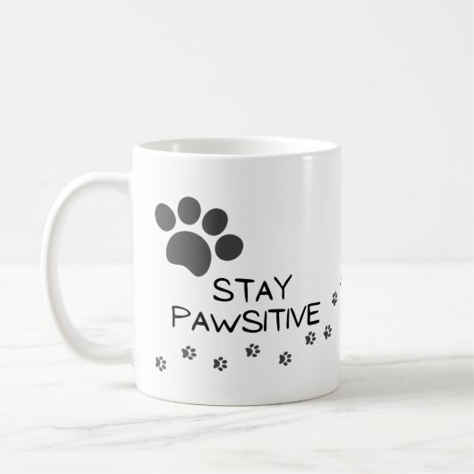 Mug Les animaux de compagnie restent Empreintes de pat (Gauche)
