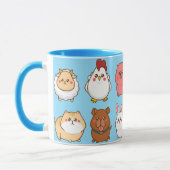 Mug Les animaux de ferme mignons (Gauche)