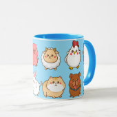 Mug Les animaux de ferme mignons (Devant droit)