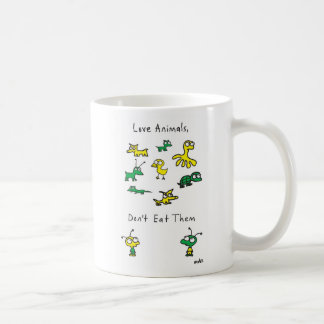 Mug Les animaux de l'amour de Moby, ne les mangent pas