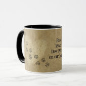 Mug Les animaux laissent des Empreintes de pattes sur  (Devant gauche)