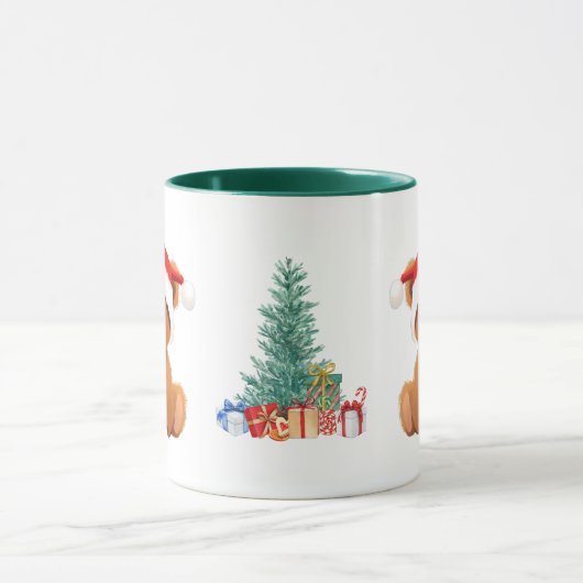 Mug Les animaux mignons hiver Ours Père Noël arbre de (Centre)