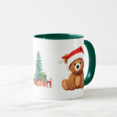 Mug Les animaux mignons hiver Ours Père Noël arbre de (Devant droit)