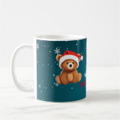 Mug Les animaux mignons hiver Ours Père Noël arbre de  (Gauche)