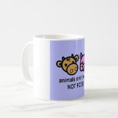Mug Les animaux sont nourriture d'amis pas ! (Devant gauche)
