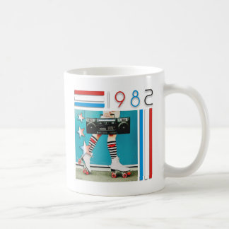 Mug les années 1980 rétro conception de patins de