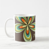 Mug les années 70 Hippie super Fleur Brown Retro Daisy (Gauche)