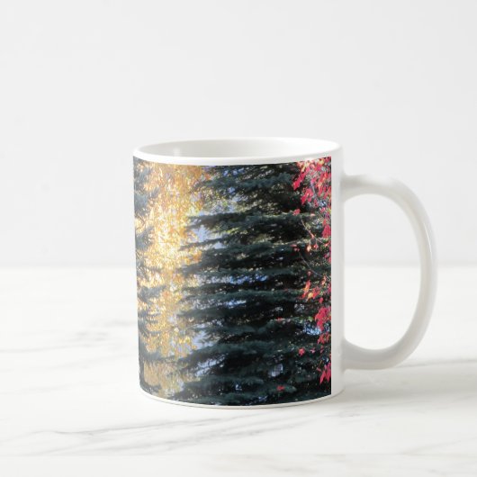 Mug Les arbres d'automne de la forêt pendant une journ (Droite)