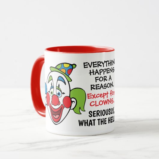 Mug Les arts clowns sentent amusant (Devant gauche)