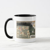Mug Les athlètes exécutent avant un noble assis, (Gauche)