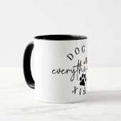 Mug Les baisers de chien arrangent tout (Devant gauche)