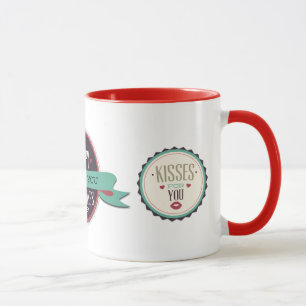 Mug Les baisers de Valentine personnalisé pour vous je