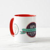Mug Les baisers de Valentine personnalisé pour vous je (Devant gauche)