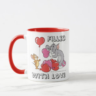 Mug Les ballons de coeur de Valentine gonflent Tom & J