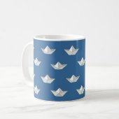 Mug Les Bateaux Origami Sur Le Motif De L'Eau (Devant gauche)