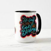 Mug Les Bénédictions de Dieu religieux Citation Inspir (Devant droit)