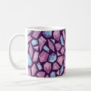 Mug Les bijoux de Doodle, fond vintage sans soudure.