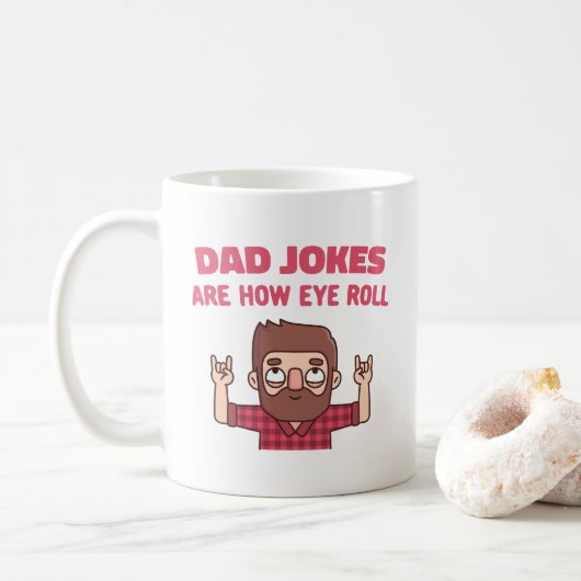 Mug Les blagues de papa sont comme je roule drôle (Avec donut)