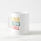 Mug Les Blagues De Papa Sont Comment Les Yeux Roulent (Devant gauche)