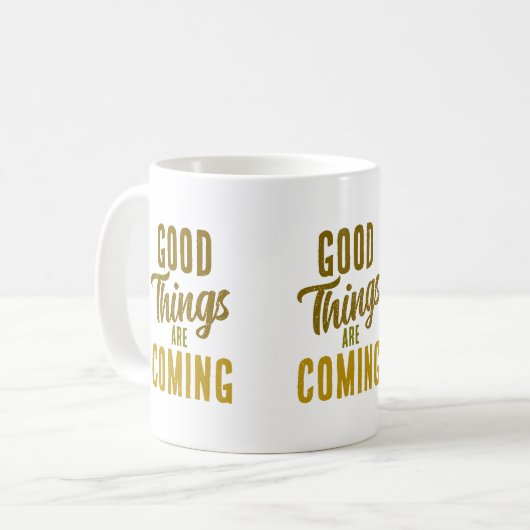 Mug Les bonnes choses arrivent (Devant gauche)