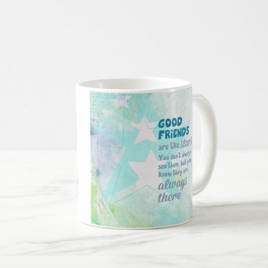 Mug Les bons amis sont comme des étoiles (Devant droit)