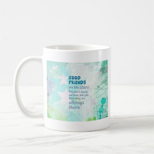 Mug Les bons amis sont comme des étoiles (Gauche)