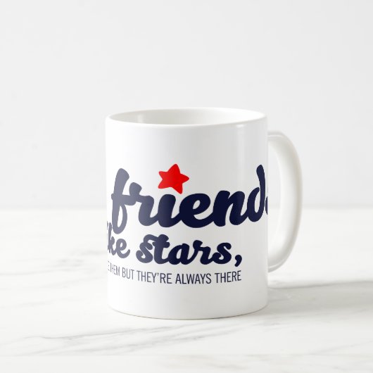 Mug Les bons amis sont comme les étoiles (Devant droit)