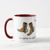 Mug Les bottes de cowboy plutôt dansent le pays (Gauche)