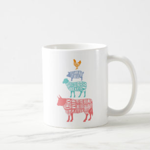Mug Les bouchers diagram la ferme du poulet de