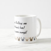 Mug Les bouledogues français sont comme des pommes (Devant droit)