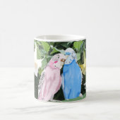 Mug Les Budgies rose et bleu contre la trompette d'ang (Centre)