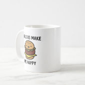 Mug Les Burgers Me Rendent Heureux (Devant gauche)