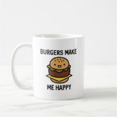 Mug Les Burgers Me Rendent Heureux (Gauche)