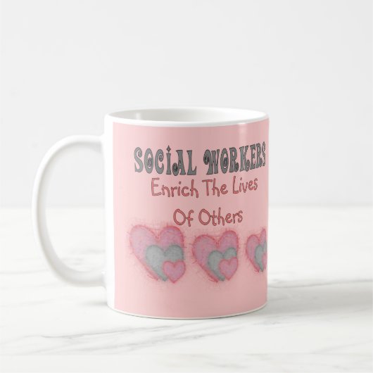 Mug Les cadeaux d'assistant social "enrichissent les (Gauche)