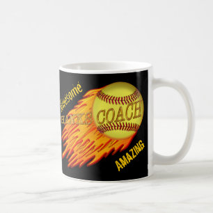 Mug Les CADEAUX d'ENTRAÎNEUR du BASE-BALL flamboyants