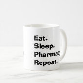 Mug Les cadeaux drôles de pharmacien "mangent, (Devant droit)