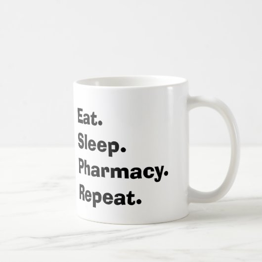 Mug Les cadeaux drôles de pharmacien "mangent, (Droite)