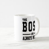 Mug Les cadeaux pour le patron - le patron et toujours (Devant droit)