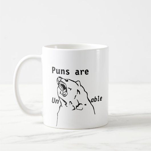 Mug Les calembours sont insupportables (Gauche)