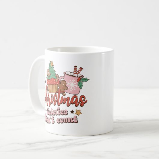 Mug Les calories de Noël ne comptent pas (Devant gauche)