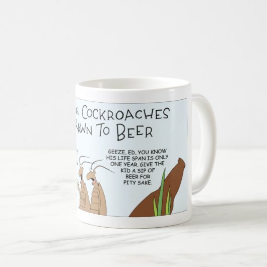 Mug Les cancrelats aiment la bière (Devant droit)