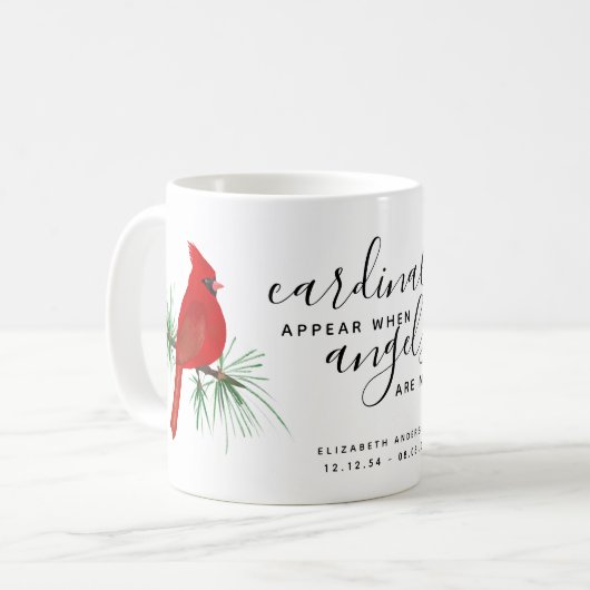 Mug Les cardinaux apparaissent lorsque les anges sont  (Devant gauche)
