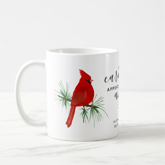 Mug Les cardinaux apparaissent lorsque les anges sont (Gauche)