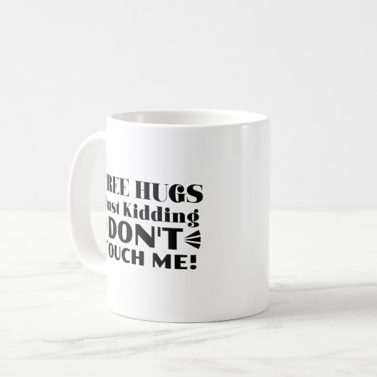 Mug Les caresses gratuites, juste pour les enlèvements (Devant gauche)