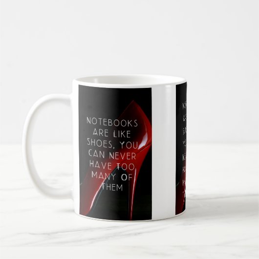 Mug Les Carnets de talon rouge sont comme des chaussur (Gauche)