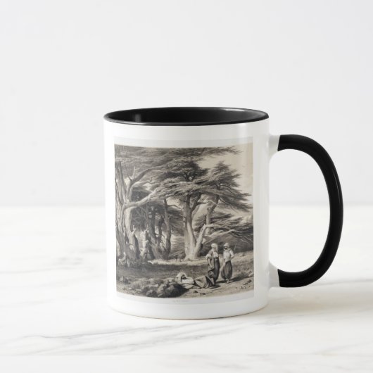 Mug Les cèdres du Liban, gravés par Freeman (sépia (Droite)