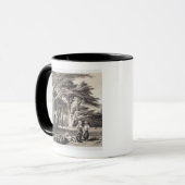 Mug Les cèdres du Liban, gravés par Freeman (sépia (Devant gauche)